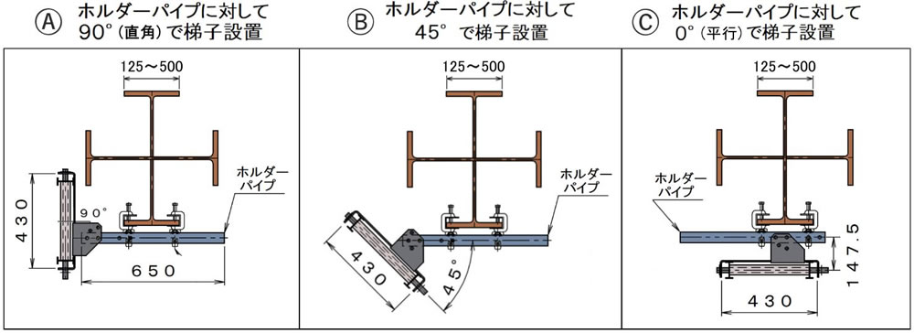 H柱取付パターン
