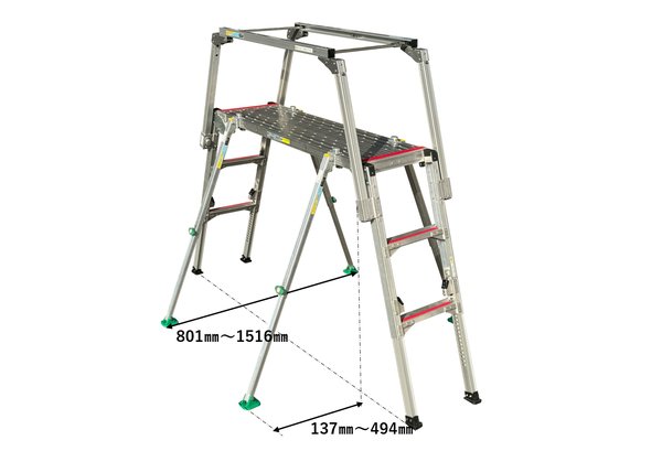 アウトリガーを使ったEPS作業台
